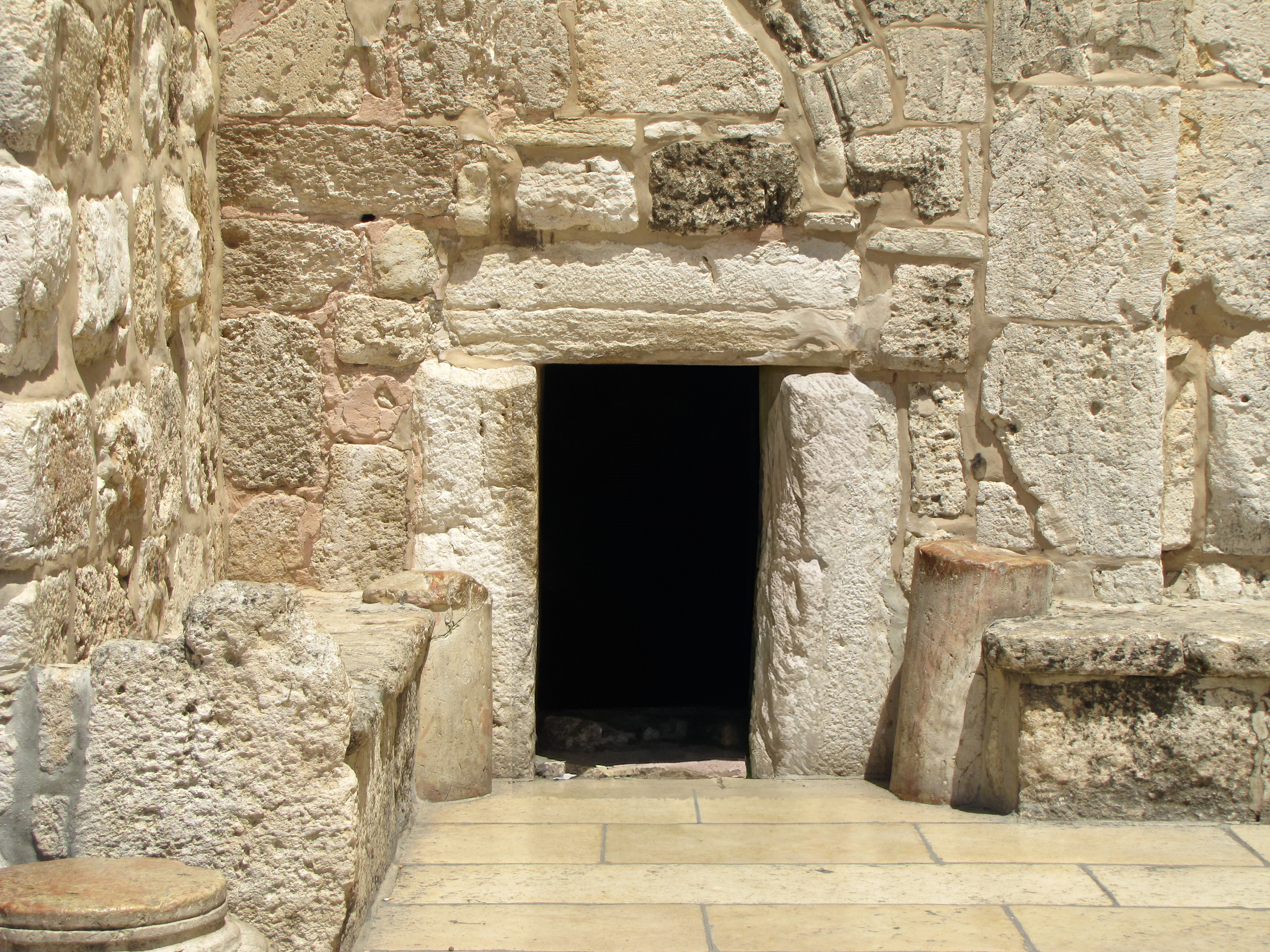 Small 4 feet high, 2 feet wide entrance prevented looters entering church with horses and wagons